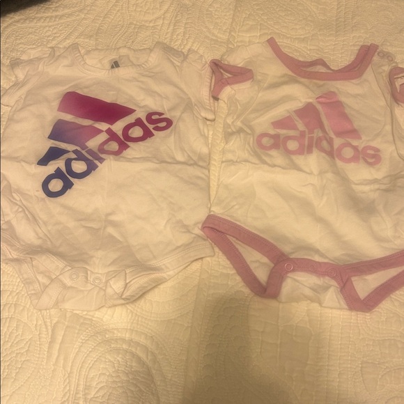 Adidas Kids Bodysuit Set - White and Pink - Picture 6 of 6